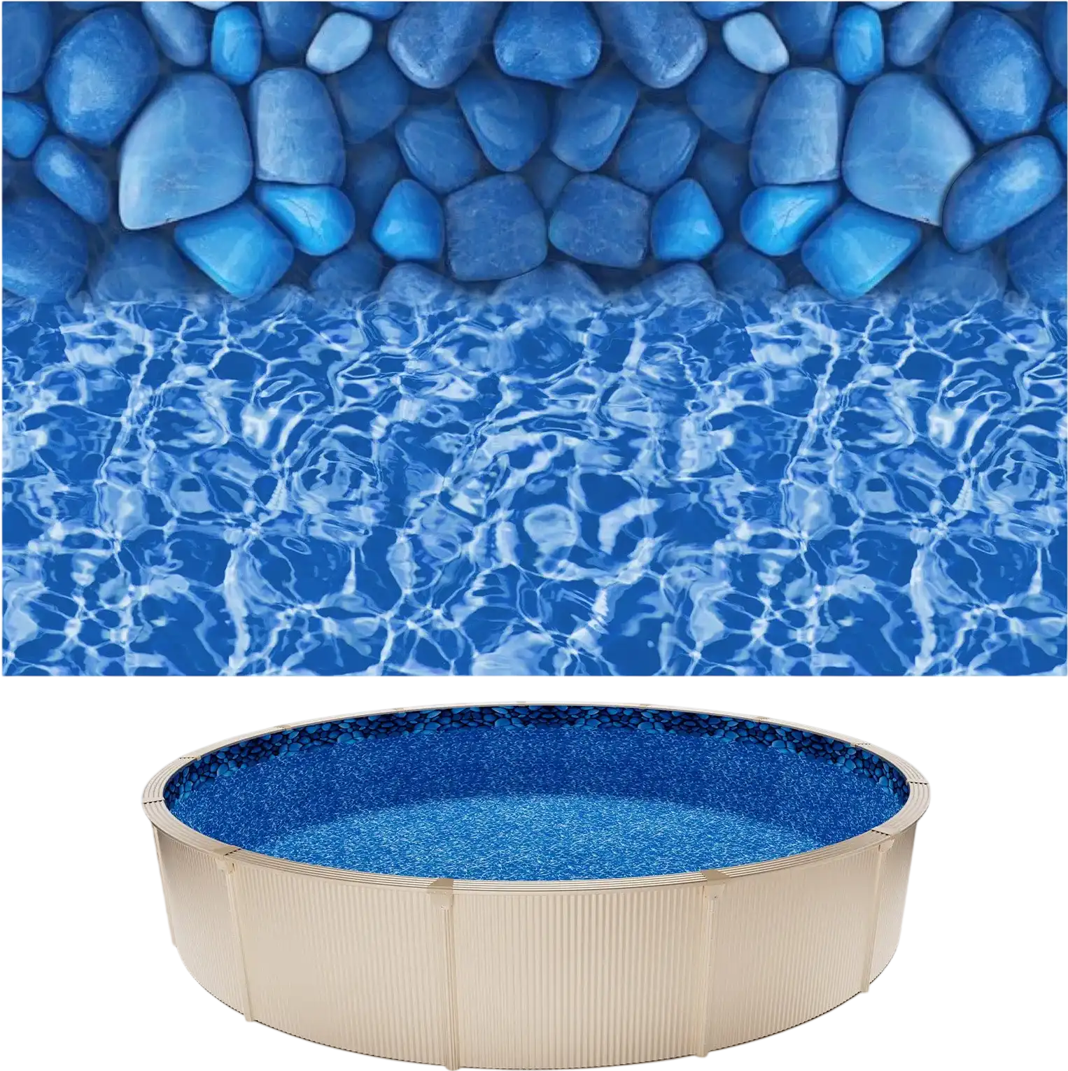 Vevor Above Ground Pool Liner 18' Round Overlap for 52