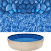 VEVOR 18ft Pool Liner, Round Overlap Swimming Pool Liner for 52 in Wall Height, Premium Vinyl, Easy Install with Leak-Proof Patches, Designed for Steel Sided Above-Ground,Outdoor, Boulder Swirl