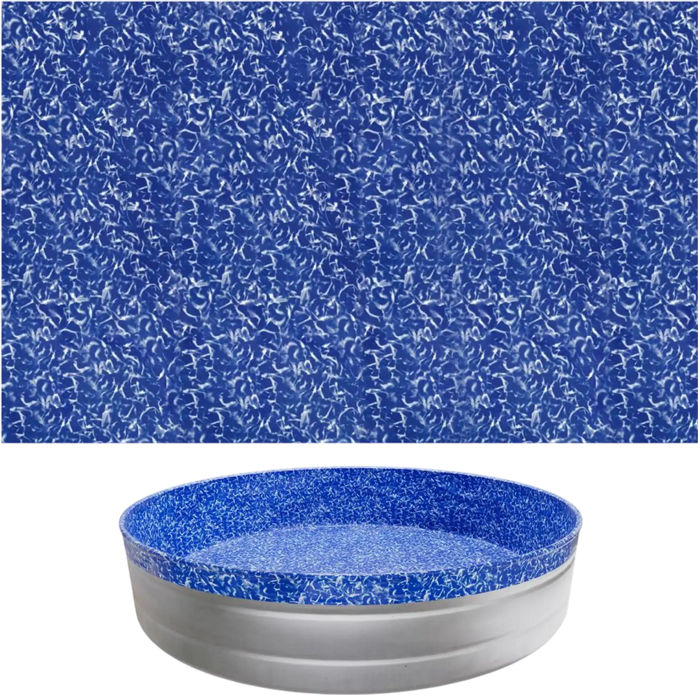 VEVOR 8ft Pool Liner, Round Overlap Swimming Pool Liner for 27.5 in Wall Height, Heavy Gauge Vinyl, Easy Install with Leak-Proof Patches, Designed for Steel Sided Above-Ground,Outdoor, Crystal