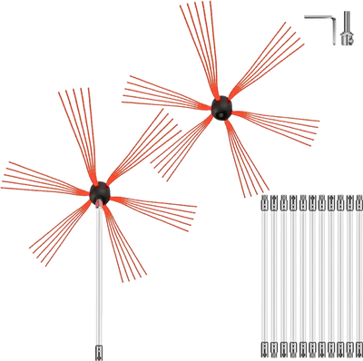Vevor Chimney Sweep Kit 39' Rotary Chimney Cleaning Brush New