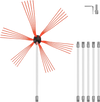 VEVOR Chimney Sweep Kit 20FT Length, Chimney Brush Kit with 6 Nylon Flexible Rods, Rotary Chimney Cleaning Kit Driven by Drill, Chimney Cleaning Tool Kits for Sweeping Fireplace Flue