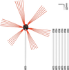 VEVOR Chimney Sweep Kit 23FT Length, Chimney Brush Kit with 7 Nylon Flexible Rods, Rotary Chimney Cleaning Kit Driven by Drill, Chimney Cleaning Tool Kits for Sweeping Fireplace Flue