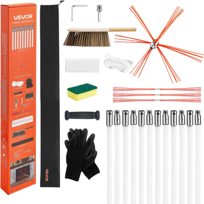 Vevor Chimney Sweep Kit 39' Extendable Fireplace Cleaning Tool New