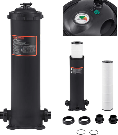 100 sq.ft² Cartridge Pool Filter Valve 6142 GPH Swimming Pool Filtration System