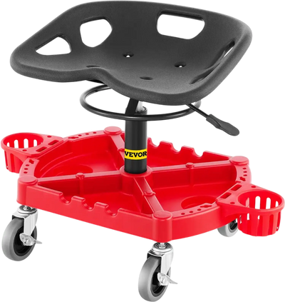 Vevor Rolling Garage Stool Adjustable Height Mechanics Seat with Tool Tray New