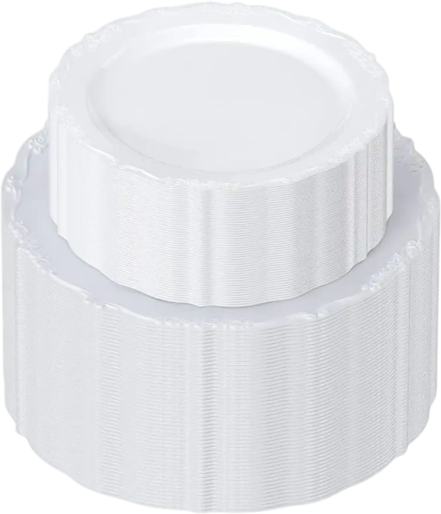 Vevor Plastic Disposable Plates 100-Pc White Heavy Duty Dinner Dessert Set New