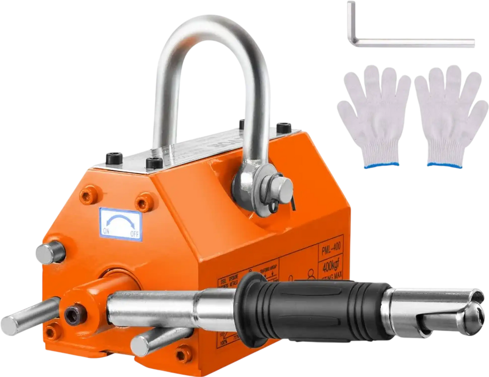VEVOR Magnetic Lifter, 880 lbs/400 kg Pulling Capacity, 2.5 Safety Factor, Neodymium & Steel, Lifting Magnet with Release, Permanent Lift Magnets, Heavy Duty Magnet for Hoist, Shop Crane, Block, Board