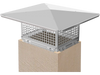 VEVOR Chimney Cap, 17\" x 21\" Flue Caps, 304 Stainless Steel Fireplace Chimney Cover, Adjustable Metal Spark Arrestor with Bolts Screws, Mesh Chimney Flue Cover for Outside Existing Clay Flue Tile