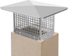 VEVOR Chimney Cap, 8\" x 13\" Flue Caps, 304 Stainless Steel Fireplace Chimney Cover, Adjustable Metal Spark Arrestor with Bolts Screws, Mesh Chimney Flue Cover for Outside Existing Clay Flue Tile