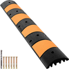 VEVOR Rubber Speed Bump, 1 Pack 2 Channel Speed Bump Hump, 72.8\" Long Modular Speed Bump Rated 22000 LBS Load Capacity, 72.8 x 12.2 x 2.2 Garage Speed Bump for Asphalt Concrete Gravel Driveway-6 FT
