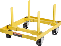 VEVOR Engine Stand, 750 LBS Load Capacity Engine Motor Stand with Adjustable Width & Length, Heavy-Duty Steel Motor Holder with 4 Swivel Casters and 2 Ratchet Straps, Suitable for Most Engines