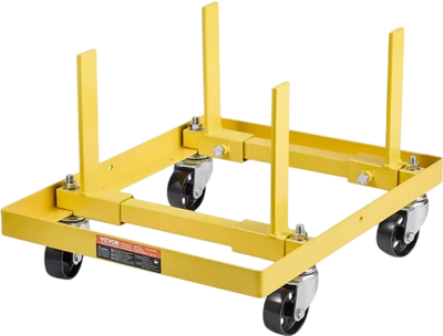 VEVOR Engine Stand, 750 LBS Load Capacity Engine Motor Stand with Adjustable Width & Length, Heavy-Duty Steel Motor Holder with 4 Swivel Casters and 2 Ratchet Straps, Suitable for Most Engines