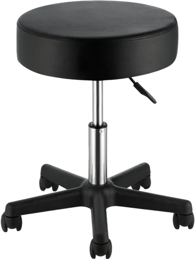 Vevor Stool Rolling Adjustable Height Swivel Chair with Wheels Black New