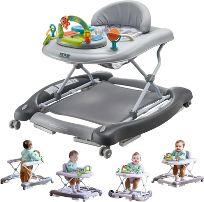 Vevor Baby Walker 4-in-1 Foldable Activity Center with Wheels for Boys & Girls 6-24 Months New