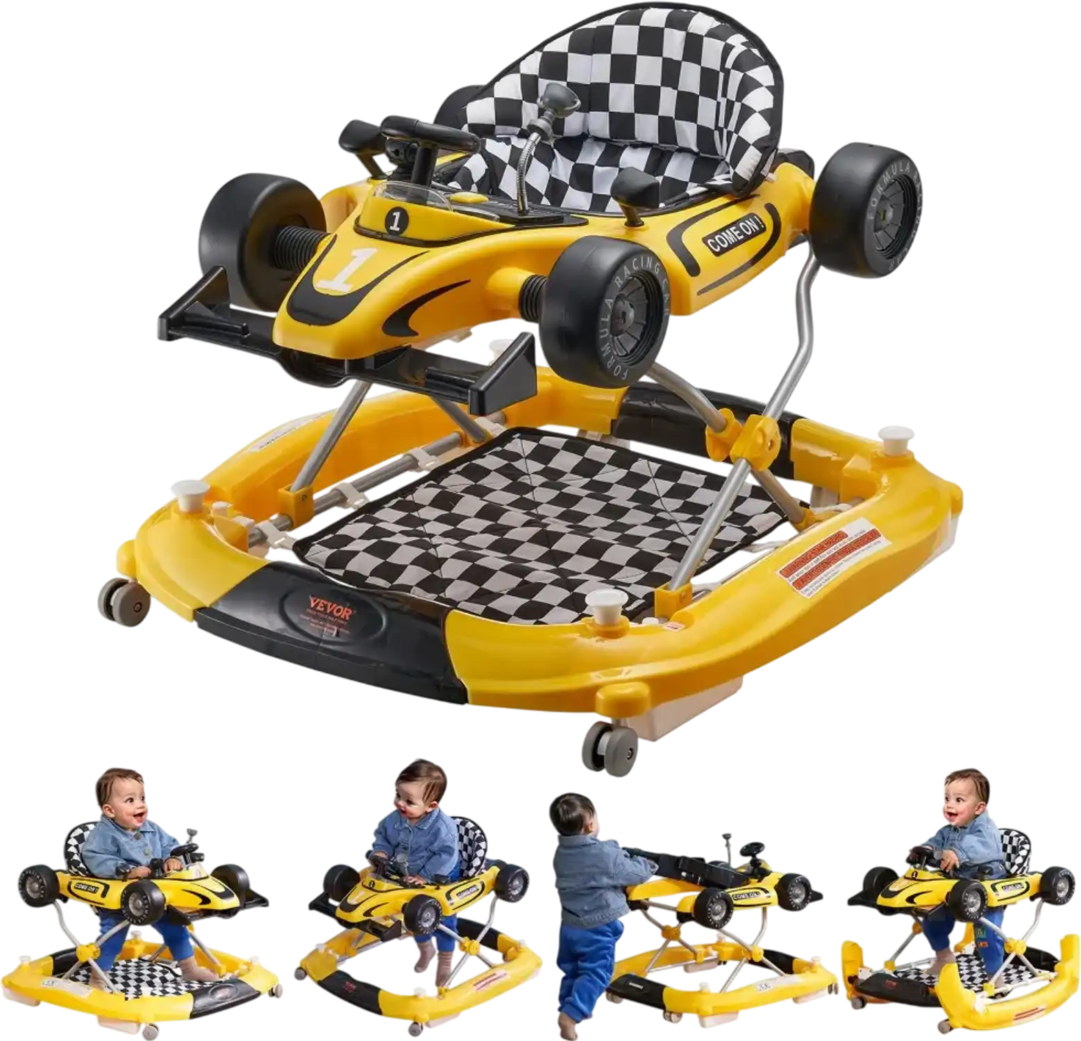 Vevor Baby Walker 4-in-1 Foldable Activity Center on Wheels New