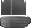 VEVOR Cargo Mats Compatible with Toyota Kluger & Highlander 2020-2024, Custom Fit TPE Cargo Liner Set for SUVs, Trunk and Rear Back Seat Protector Replacement, Trunk Mat and Backrest Mats