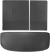 VEVOR Cargo Mats Compatible with Hyundai Palisade 2020-2024, Custom Fit TPE Cargo Liner Set for SUVs, Trunk and Rear Back Seat Protector Replacement, Black, Trunk Mat and Backrest Mats
