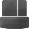 VEVOR Cargo Mats Compatible Chevrolet Tahoe & GMC Yukon 2021-2024, Custom Fit TPE Cargo Liner Set for SUVs, Trunk and Rear Back Seat Protector Replacement, Trunk Mat and Backrest Mats