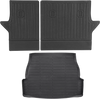VEVOR Cargo Mats Compatible with Toyota RAV4 2019-2024, Custom Fit TPE Cargo Liner Set for SUVs, Trunk and Rear Back Seat Protector Replacement, Black, Trunk Mat and Backrest Mats