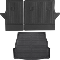 VEVOR Cargo Mats Compatible with Toyota RAV4 2019-2024, Custom Fit TPE Cargo Liner Set for SUVs, Trunk and Rear Back Seat Protector Replacement, Black, Trunk Mat and Backrest Mats