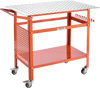 VEVOR Welding Table, 40" x 24" Welding Workbench Table with 800LBS Static Weight Capacity, Movable Steel Work Bench with 4 Wheels (2 with Brake), Double-Layer Storage Board and 5/8-inch Fixture Holes
