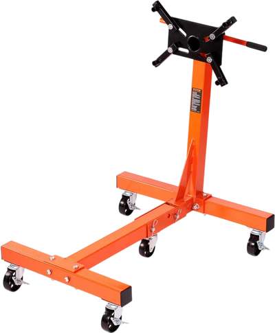 VEVOR Engine Stand, 1500 lbs (3/4 Ton) Rotating Engine Motor Stand with 360 Degree Adjustable Head, Cast Iron Folding Motor Hoist Dolly, 5-Caster, 4 Adjustable Arms, for Vehicle Maintenance