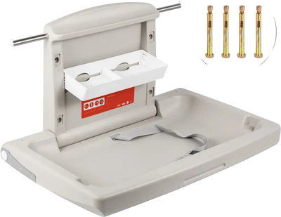 VEVOR Horizontal Baby Changing Table Wall-mounted Baby Diaper Changing Station Vertical Fold Down Baby Changing Table