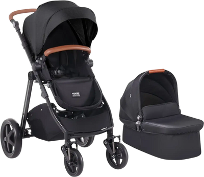 Vevor Stroller Travel System with Bassinet 2-in-1 Baby Cradle Combo Black New