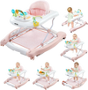 VEVOR 5-in-1 Baby Walker, Folding Baby Activity Center on Wheels, Height Adjustable Rocker Bouncer Walker with Comfortable High-Back Seat, Anti-Rollover Toddler Walking Helper for 6-24 Month Boy Girls