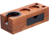 VEVOR Espresso Tamping Station, Sapele Wood, 8-in-1 Multifunctional Tamping Station with Detachable Slot, Easy to Clean Espresso Knock Box with Non-Slip Base, Fits for 51-58 mm Handles