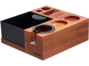 VEVOR Espresso Tamping Station, Sapele Wood, 9-in-1 Multifunctional Tamping Station with Detachable Slot, Easy to Clean Espresso Knock Box with Non-Slip Base, Fits for 51-58 mm Handles