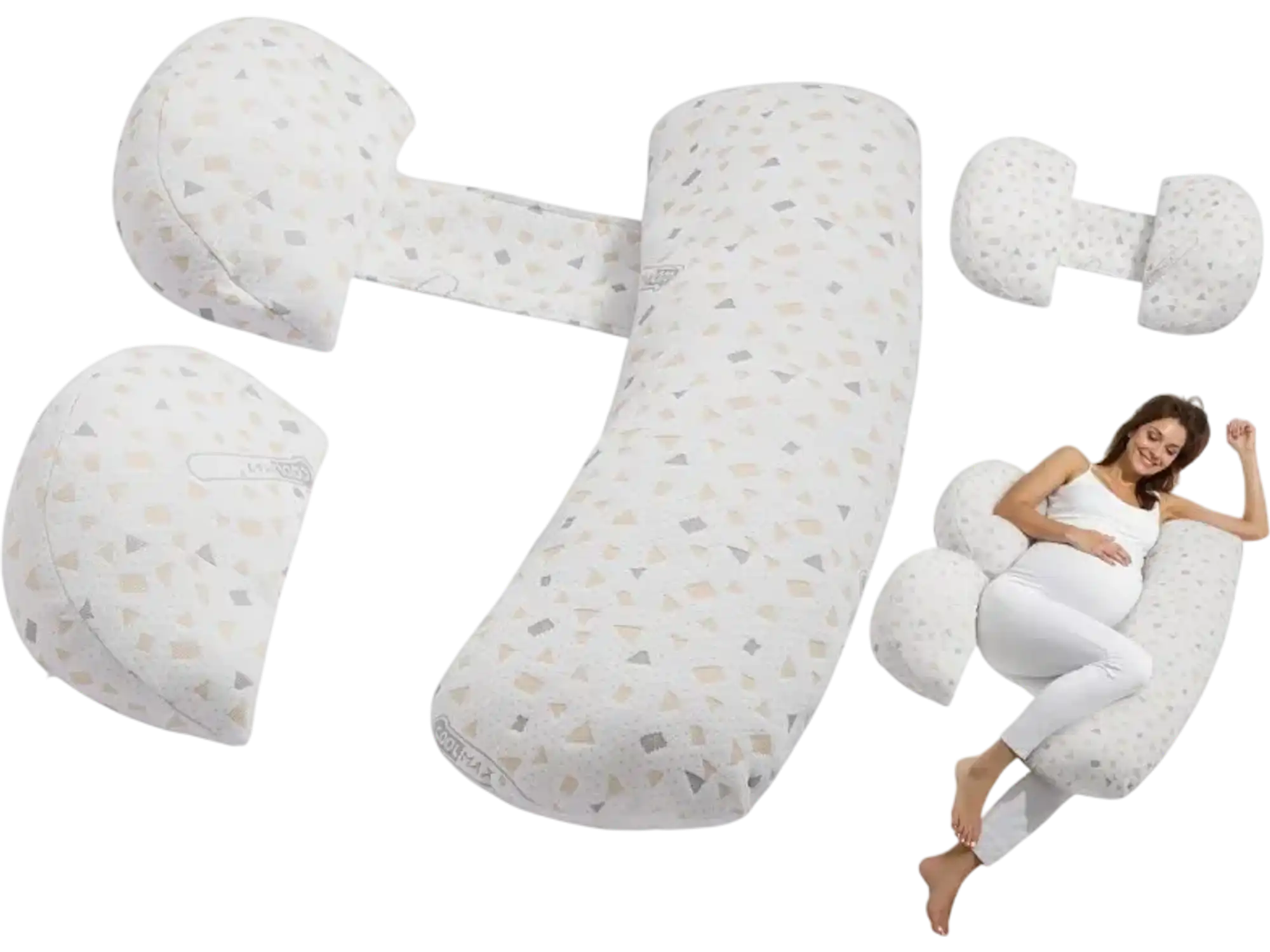 Vevor Pregnancy Pillow Adjustable Maternity Body Pillow with Removable Washable Cover New