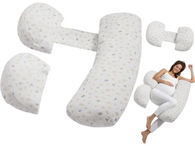 VEVOR Pregnancy Pillows for Sleeping, Adjustable Maternity Pillow for Pregnant Women, Soft Pregnancy Body Pillow with Removable & Washable Cover for Back Belly Hip Support, Lightweight and Portable