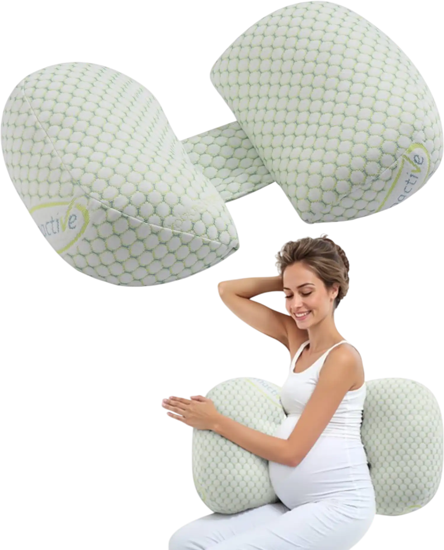 Vevor Pregnancy Pillow W-Shaped Maternity Wedge with Removable Washable Cover New