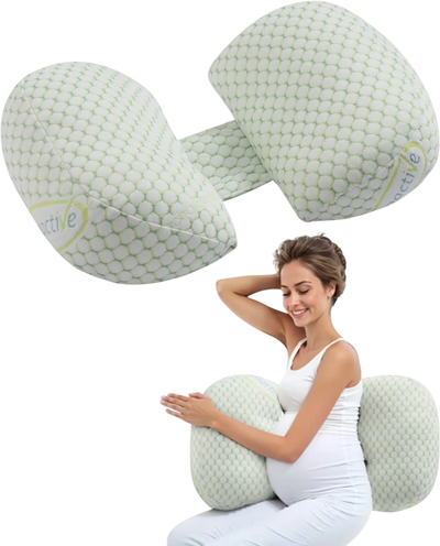 VEVOR Pregnancy Wedge Pillow, W-Shaped Maternity Pillow for Pregnant Women, Soft and Breathable Pregnancy Pillow with Removable & Washable Cover for Back Belly Hips Support, Lightweight and Portable