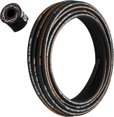 VEVOR Hydraulic Hose 1/2 inch x 100 ft, Coiled Hydraulic Hose 4000 PSI, Rubber Hydraulic Hose with 2 High-Tensile Steel Wire Braid, Bulk Hydraulic Hose -20℃ to 140℃, Hydraulic Oil Flexible Hose