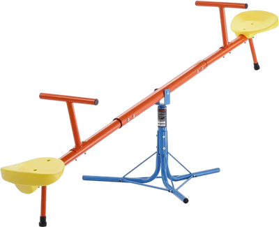 VEVOR Kids Seesaw, 100 lbs Load Capacity per Seat, Sit and Spin Teeter Totter with 3-prong Support Legs, Kids Outdoor Playground Equipment, Swiveling 360 Degrees Rotating for Children Aged 3+