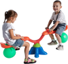 VEVOR Kids Seesaw, 55 lbs Load Capacity per Seat, Sit and Spin Teeter Totter with Handles, Kids Outdoor Playground Equipment, Swiveling 360 Degrees Rotating for Children Aged 3+, Multi Colored