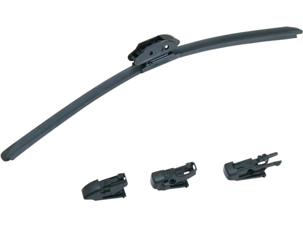 VEVOR 24" Rubber Wiper Blades, 61 cm Universal Replacement Wind Shield Wiper, Low Noise & Better Fit, with 4 Different Clips for most Car, Easy Installation
