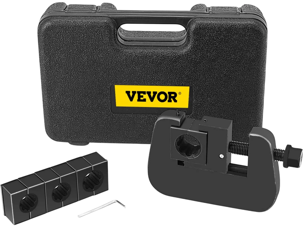 VEVOR 7843B Manual A/C Hose Crimper Kit,Handheld Air Hose Crimper Tool Kit with 4 Dies Whole Set #6#8#10#12,A/C Hose Crimper Repair Tool Kit Die Set,for Crimping Automotive Air Conditioning Pipes
