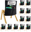 VEVOR Chair Pockets for Classroom, 12 Pack, 17 x 19 Inches Chairback Buddy Pocket with Name Tag, Back of Chair Organizer for Kids in Classroom, Kindergarten, School, and Home, Black
