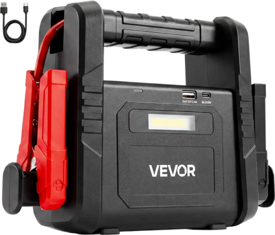 Vevor Jump Starter 6000A Peak Portable Car Battery Booster 12V New