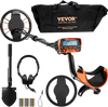 VEVOR Metal Detector for Adults & Kids, 10 Inch Waterproof Search Coil with LCD Display 7 Modes, Adjustable 41''-52'' Aluminum Stem, DSP Chip Higher Accuracy Gold Detector 10'' Detection Depth