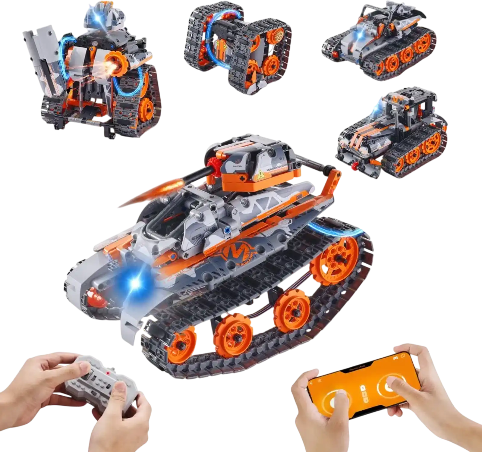 Vevor STEM Building Toys 5-in-1 Remote Control Car Robot Kit 554 PCS New