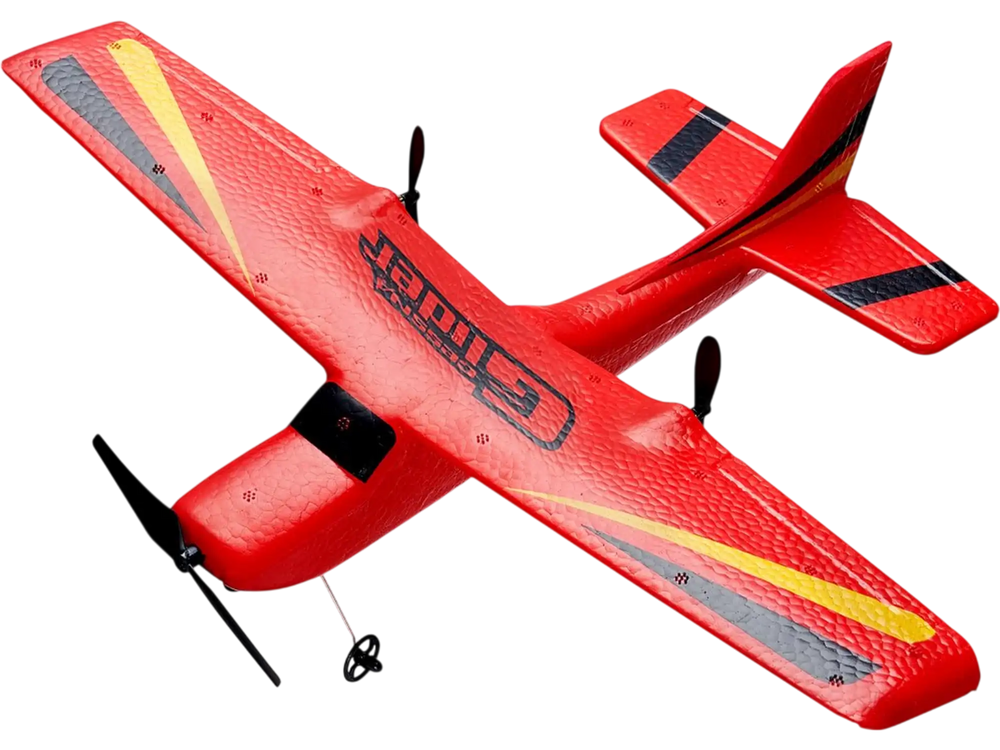 VEVOR RC Plane, 2.4GHZ 2 Channel Remote Control Airplane with 6-Axis Gyro Stabilizer, Ready to Fly Aircraft Plane Toys with 2 Batteries, Easy to Fly RC Glider for Adults Kids Beginners Boys Girls