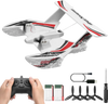 VEVOR RC Plane, 2.4GHZ 3 Channel Remote Control Airplane with 6-Axis Gyro Stabilizer, Ready to Fly Amphibious Aircraft Plane Toy with 2 Batteries, Easy to Fly RC Glider for Adults Kids Beginners Boys