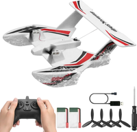 VEVOR RC Plane, 2.4GHZ 3 Channel Remote Control Airplane with 6-Axis Gyro Stabilizer, Ready to Fly Amphibious Aircraft Plane Toy with 2 Batteries, Easy to Fly RC Glider for Adults Kids Beginners Boys