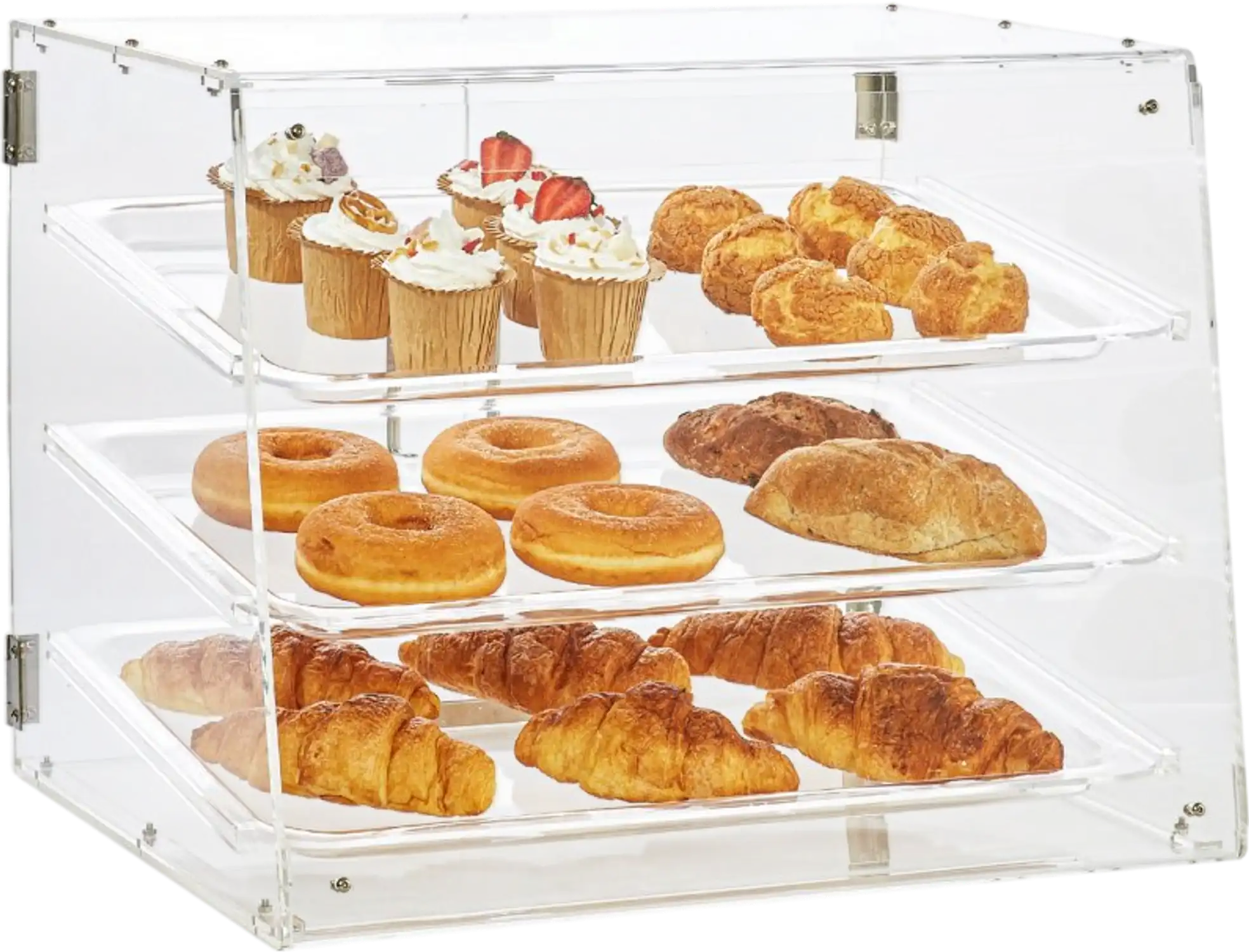 Vevor Pastry Display Case 3-Tier Countertop Bakery Acrylic Display Box New