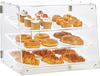 VEVOR Pastry Display Case, 3-Tier Commercial Countertop Bakery Display Case, Acrylic Display Box with Rear Door Access & Removable Shelves, Keep Fresh for Donut Bagels Cake Cookie, 20.7"x17"x16.3"