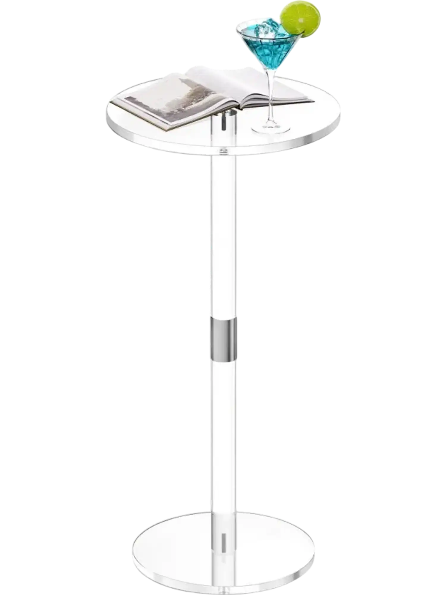 Vevor Acrylic Drink Table Clear Round End Table 10